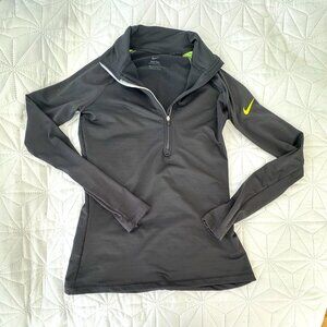 Nike Pro Hyperwarm 1/4 Zip Pullover Black Long Sleeve Women’s Size Small